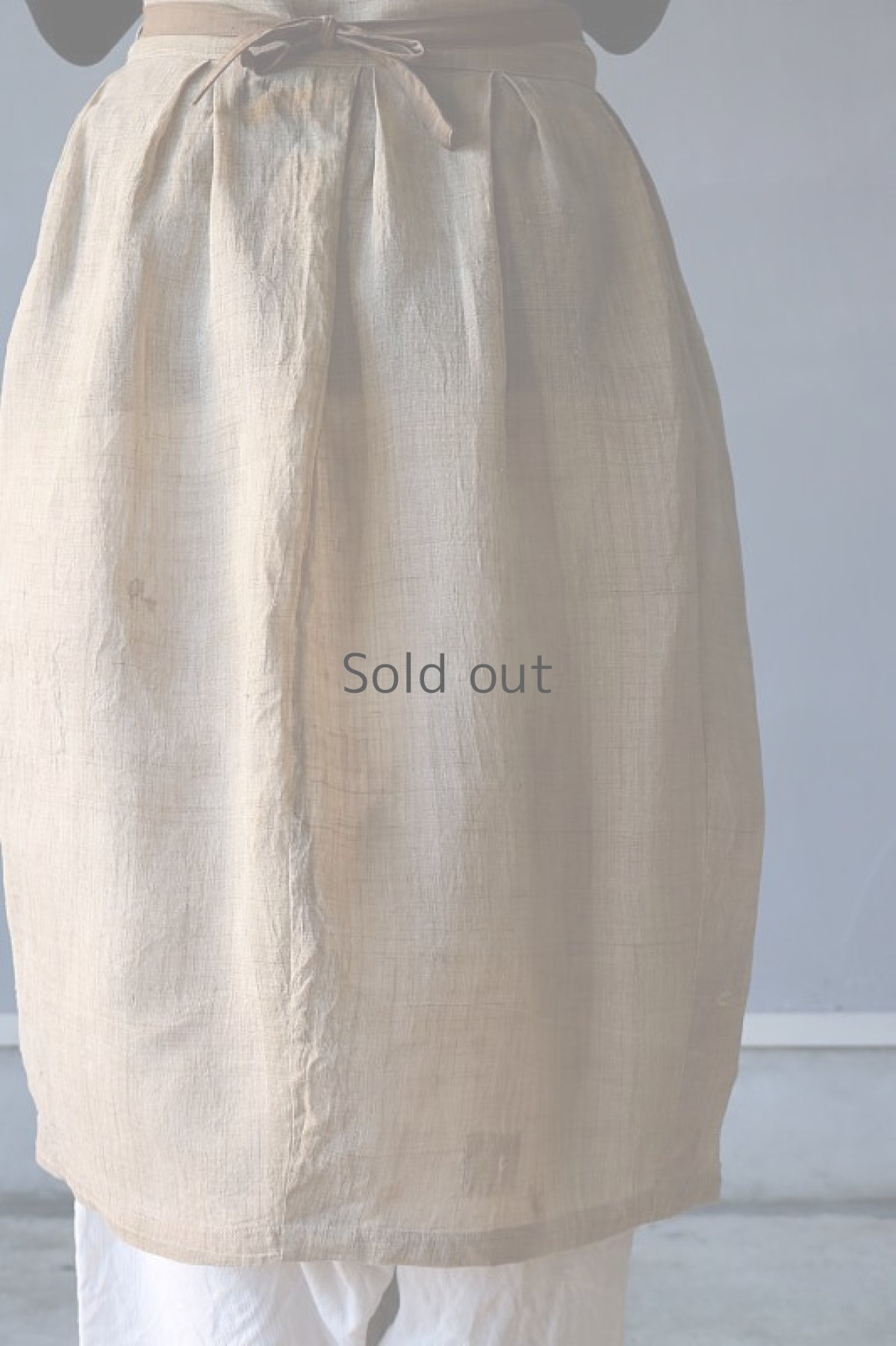 画像11: 【ササキチホ】古布の麻　バレル巻きスカート (11)