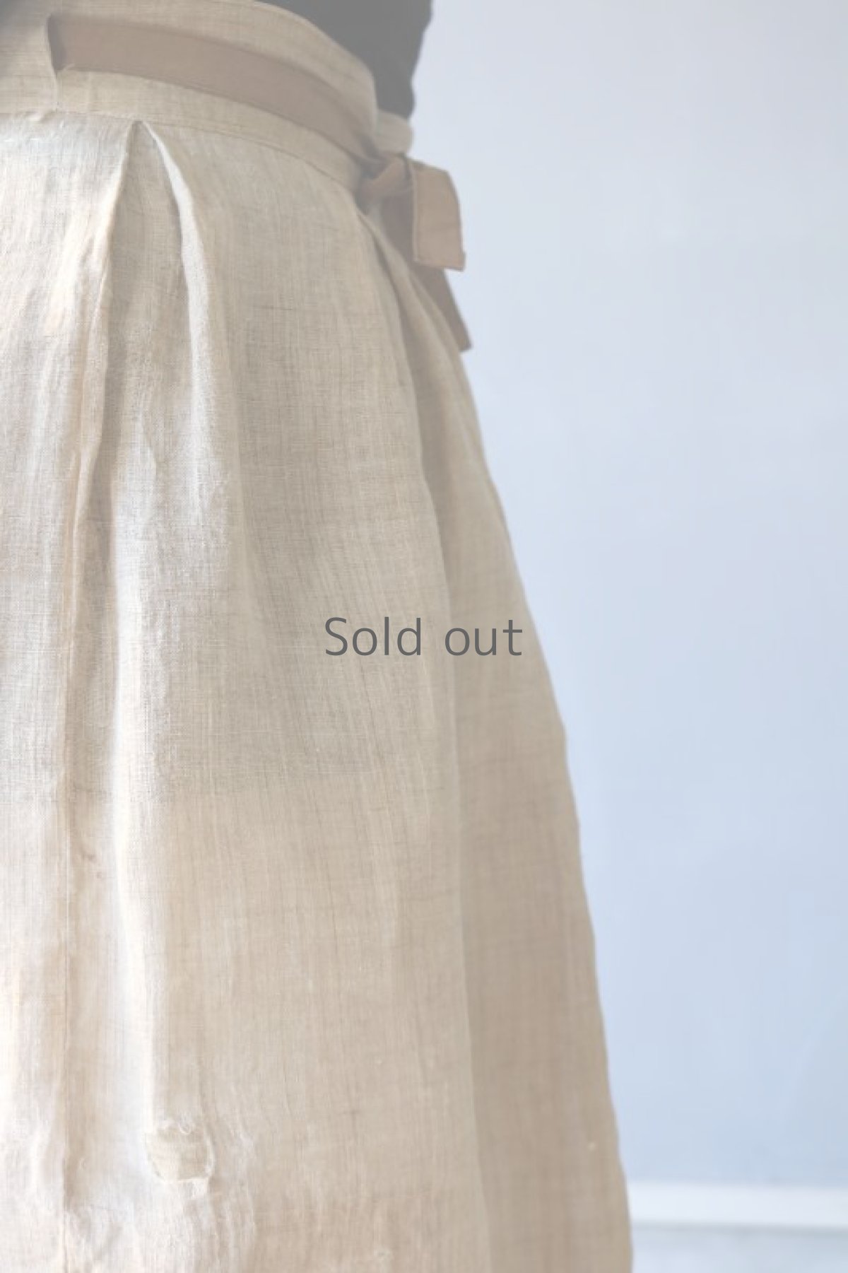 画像7: 【ササキチホ】古布の麻　バレル巻きスカート (7)