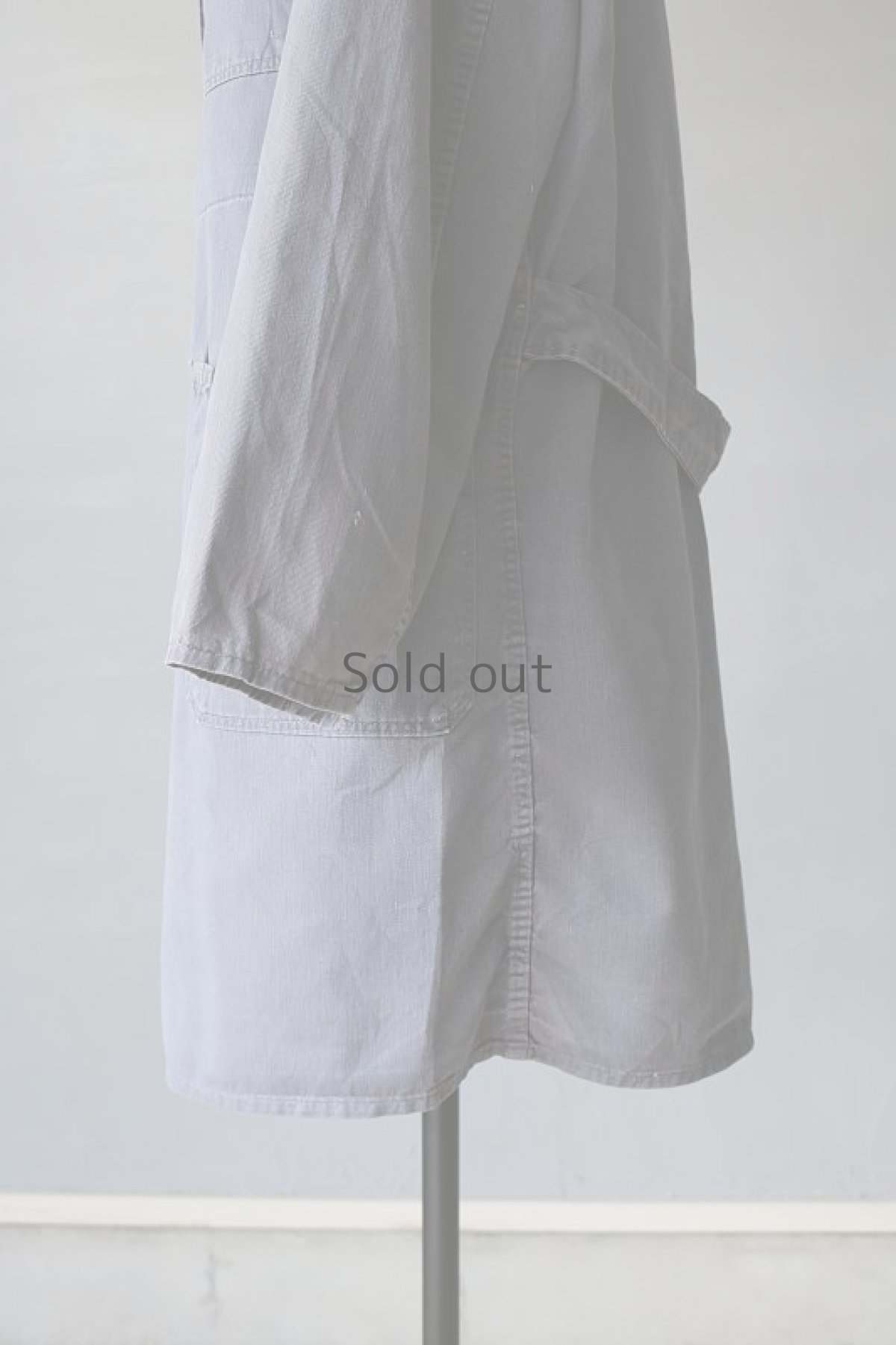 画像8: 【ドイツ】1960年代　グレーコットン　ワークコート(チェンジボタン) (8)