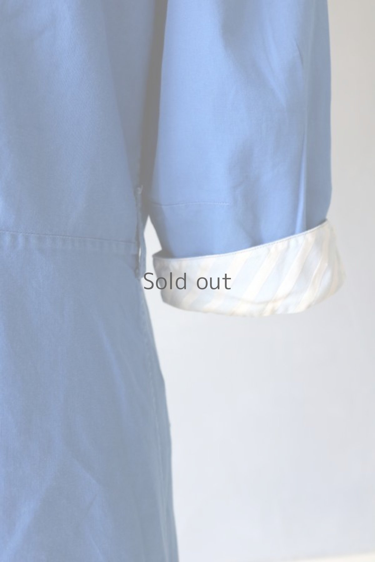 画像10: 【フランス】1950年代頃のブルーコットンワークドレス (10)