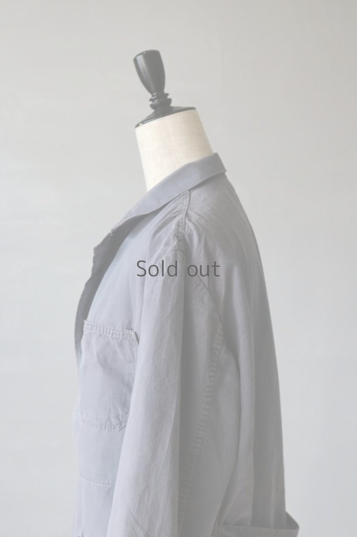 画像7: 【ドイツ】1960年代　グレーコットン　ワークコート(チェンジボタン) (7)