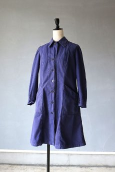 画像2: 【フランス】1967年の女性用ブルーワークコート（小さめ） (2)