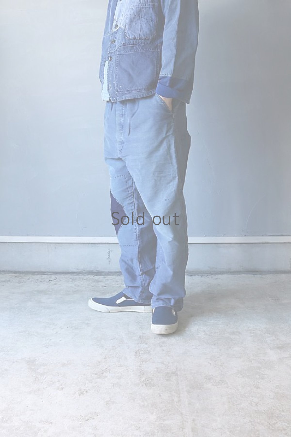 画像3: 【MITSUGU SASAKI】ビンテージ×リメイク　パッチワーク　モールスキンワークパンツ(アメーバ) (3)