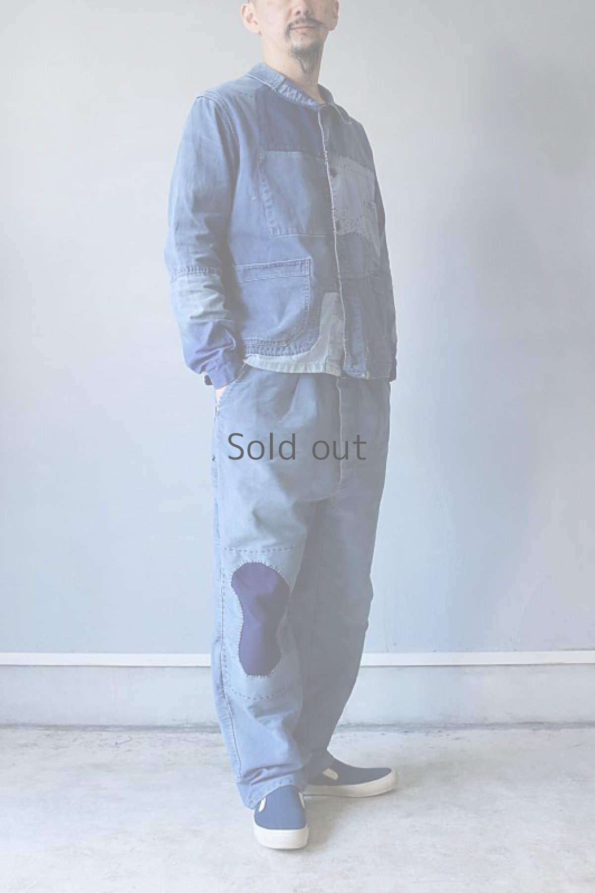 画像5: 【MITSUGU SASAKI】ビンテージ×リメイク　パッチワーク　モールスキンワークパンツ(アメーバ) (5)