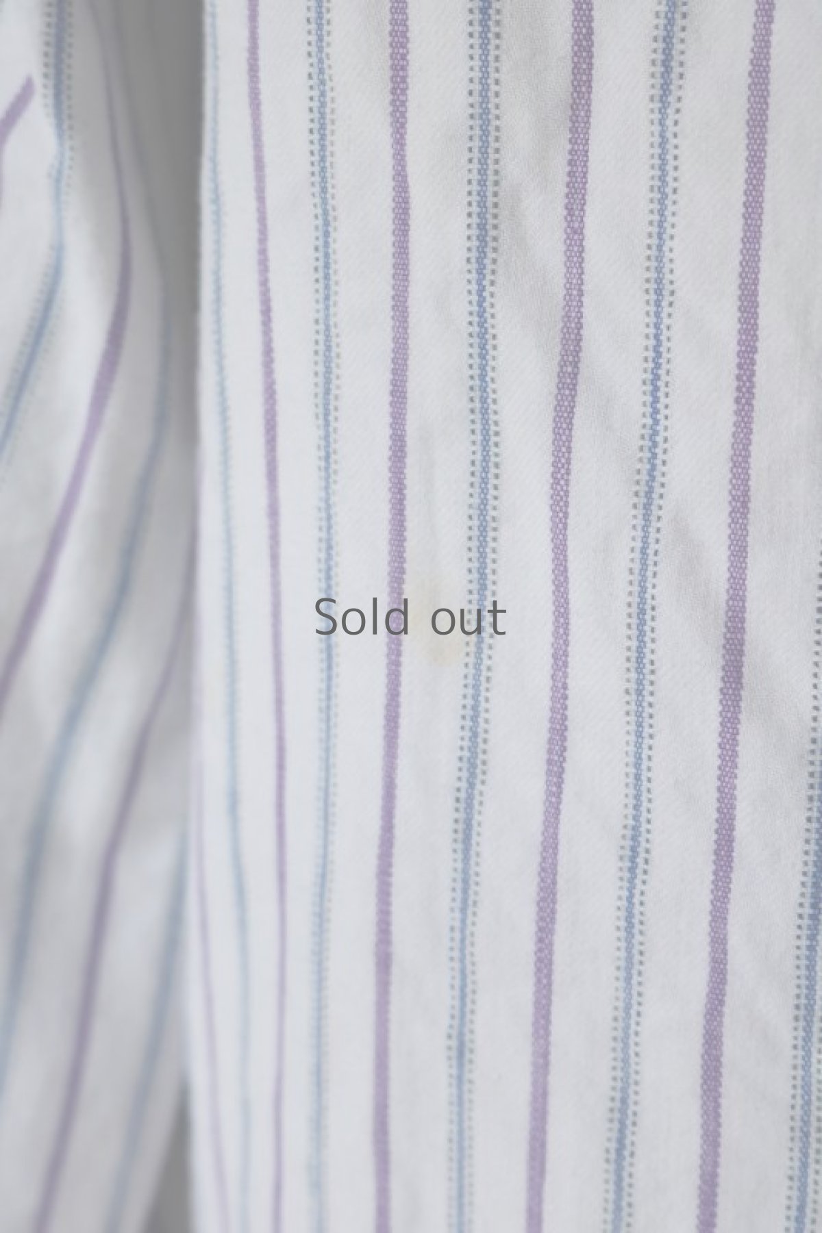 画像13: 【フランス】1950年代頃 プルオーバーストライプロングシャツ（白とブルーと紫） (13)