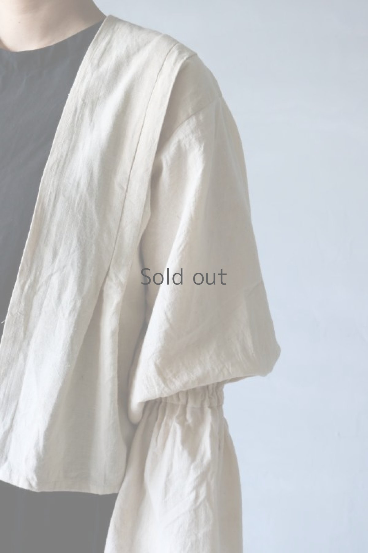 画像6: 【ササキチホ】古布　ピエロ袖ブラウス(生成り) (6)