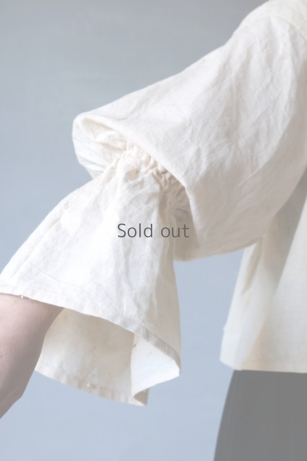 画像17: 【ササキチホ】古布　ピエロ袖ブラウス(生成り) (17)