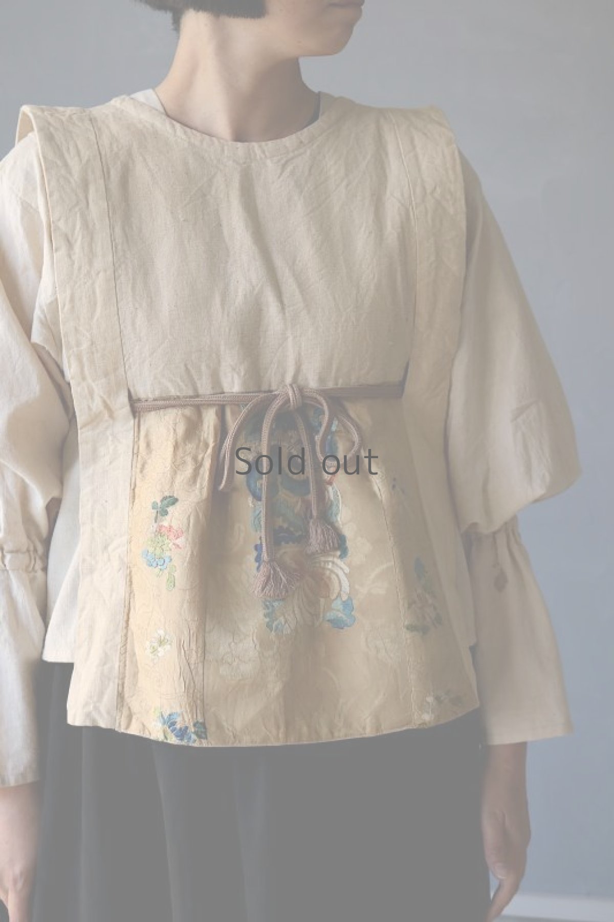 画像4: 【ササキチホ】日本古布×中国古布　四角衣 (4)