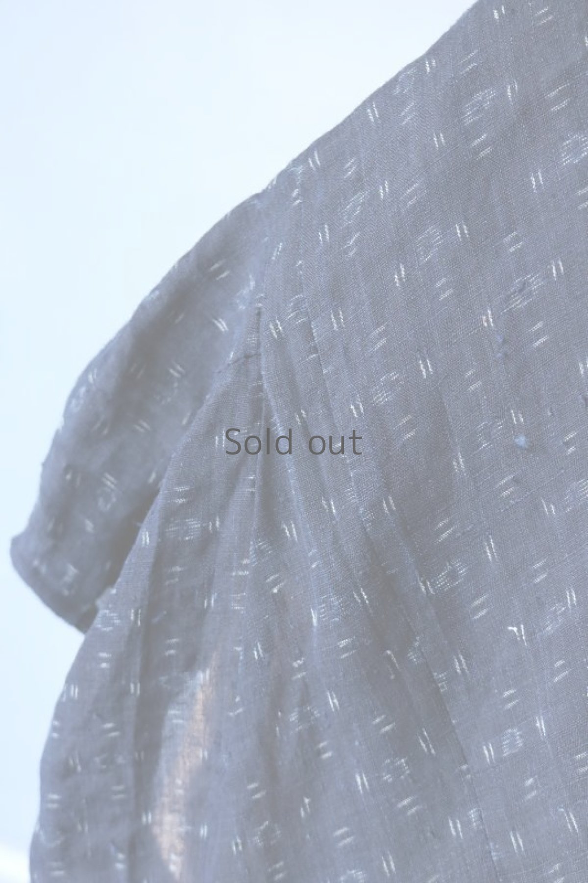 画像11: 【ササキチホ】古布　半身ブラウス(藍染/麻の絣) (11)