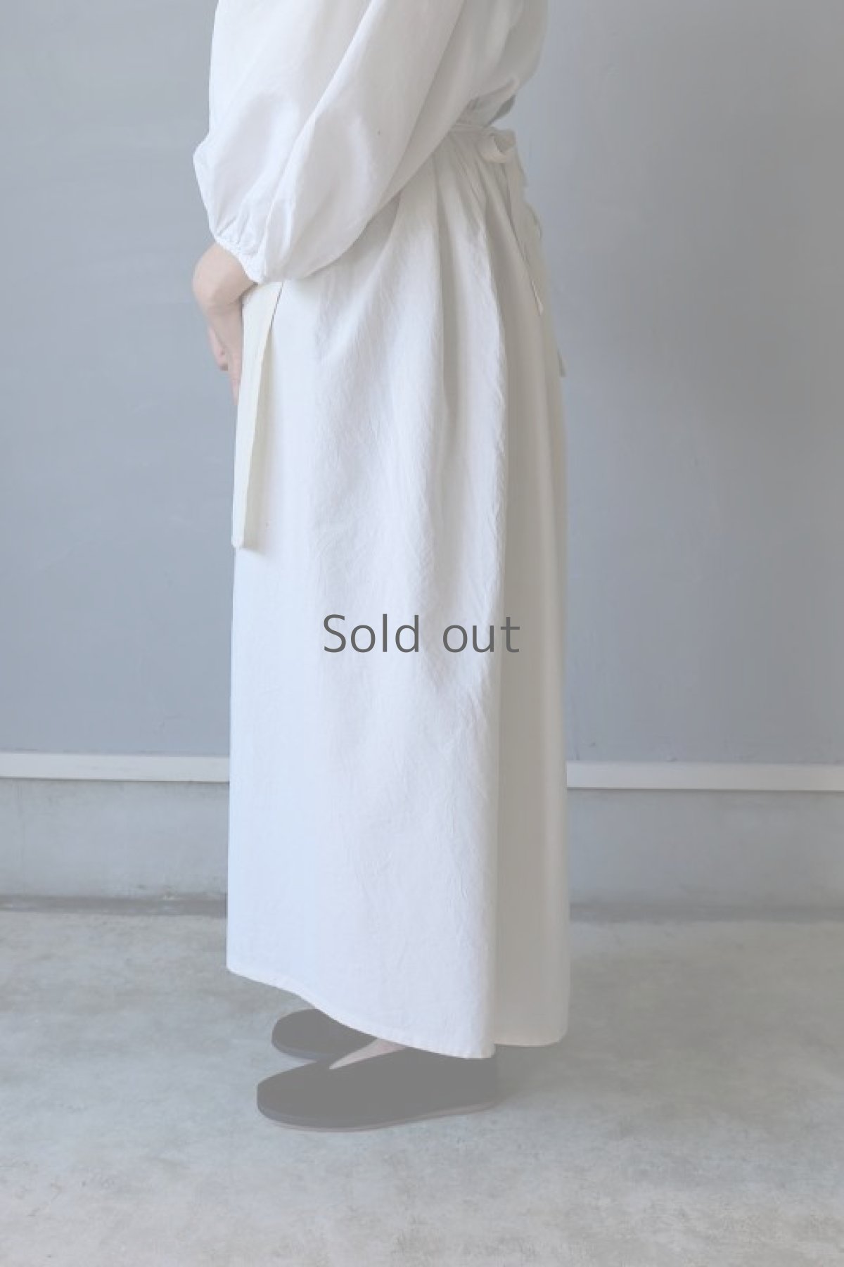 画像6: 【ササキチホ】アンティークリネン　手拭き付　エプロンスカート (6)