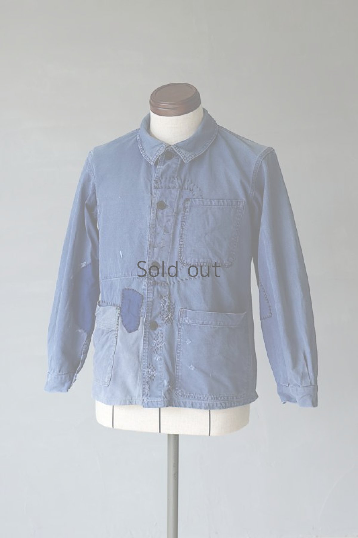 画像2: 【MITSUGU SASAKI】ビンテージリメイク　パッチワーク　ワークジャケット (2)