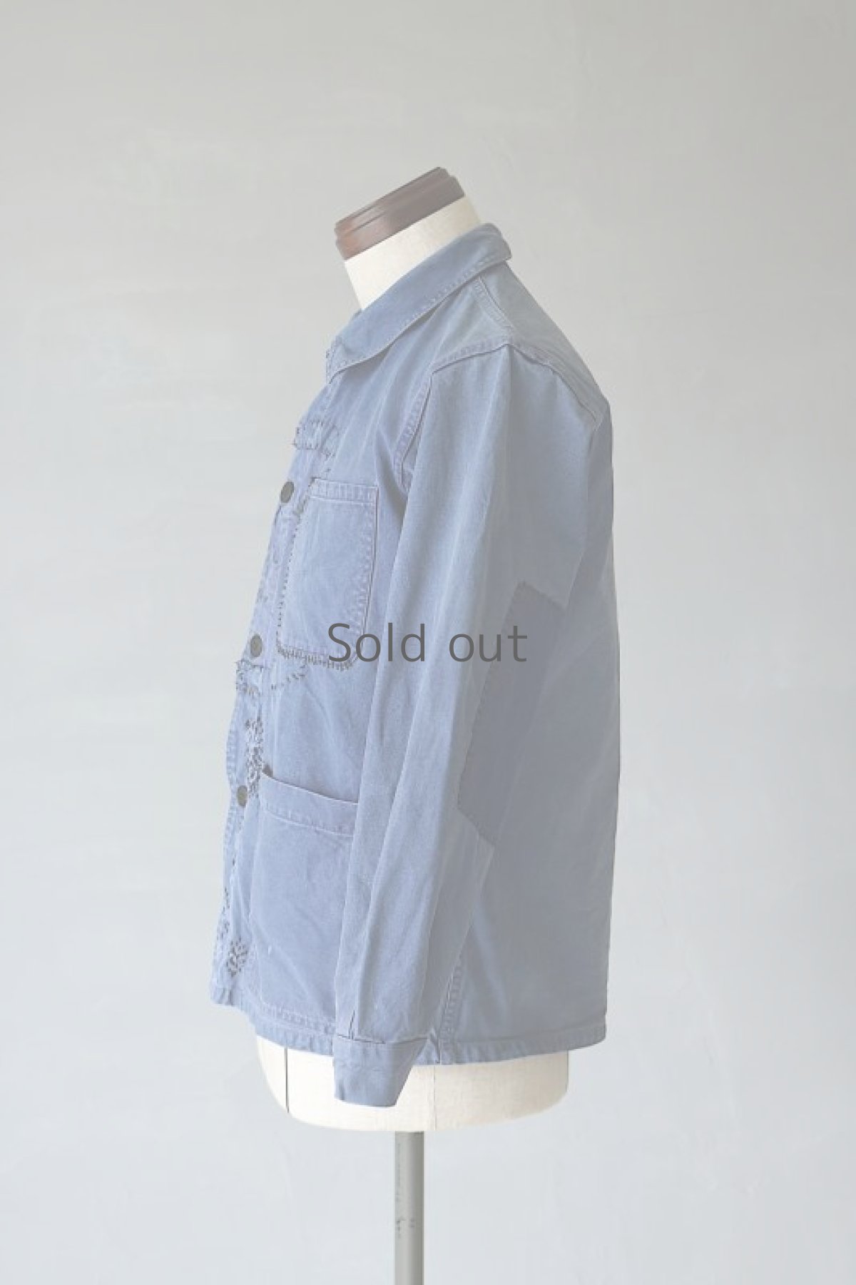 画像7: 【MITSUGU SASAKI】ビンテージリメイク　パッチワーク　ワークジャケット (7)