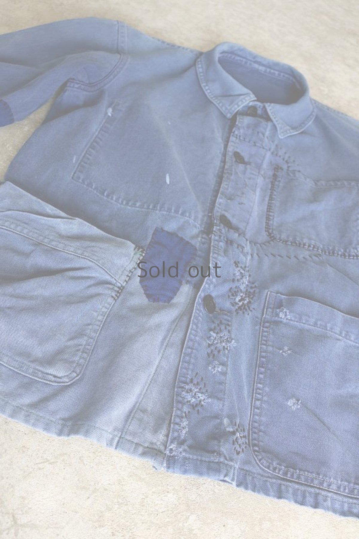 画像10: 【MITSUGU SASAKI】ビンテージリメイク　パッチワーク　ワークジャケット (10)