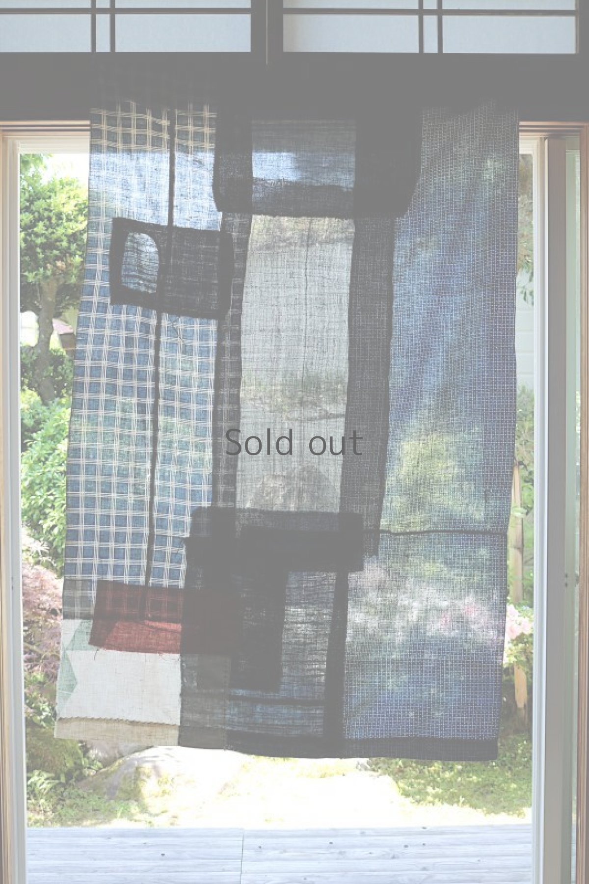 画像14: 【MITSUGU SASAKI】日本古布　パッチワーク壁掛け (14)