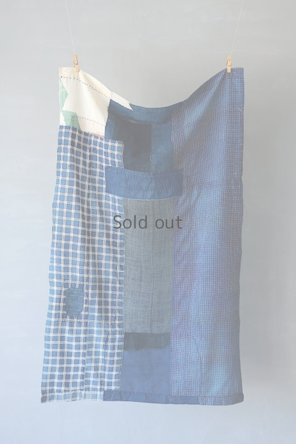 画像8: 【MITSUGU SASAKI】日本古布　パッチワーク壁掛け (8)