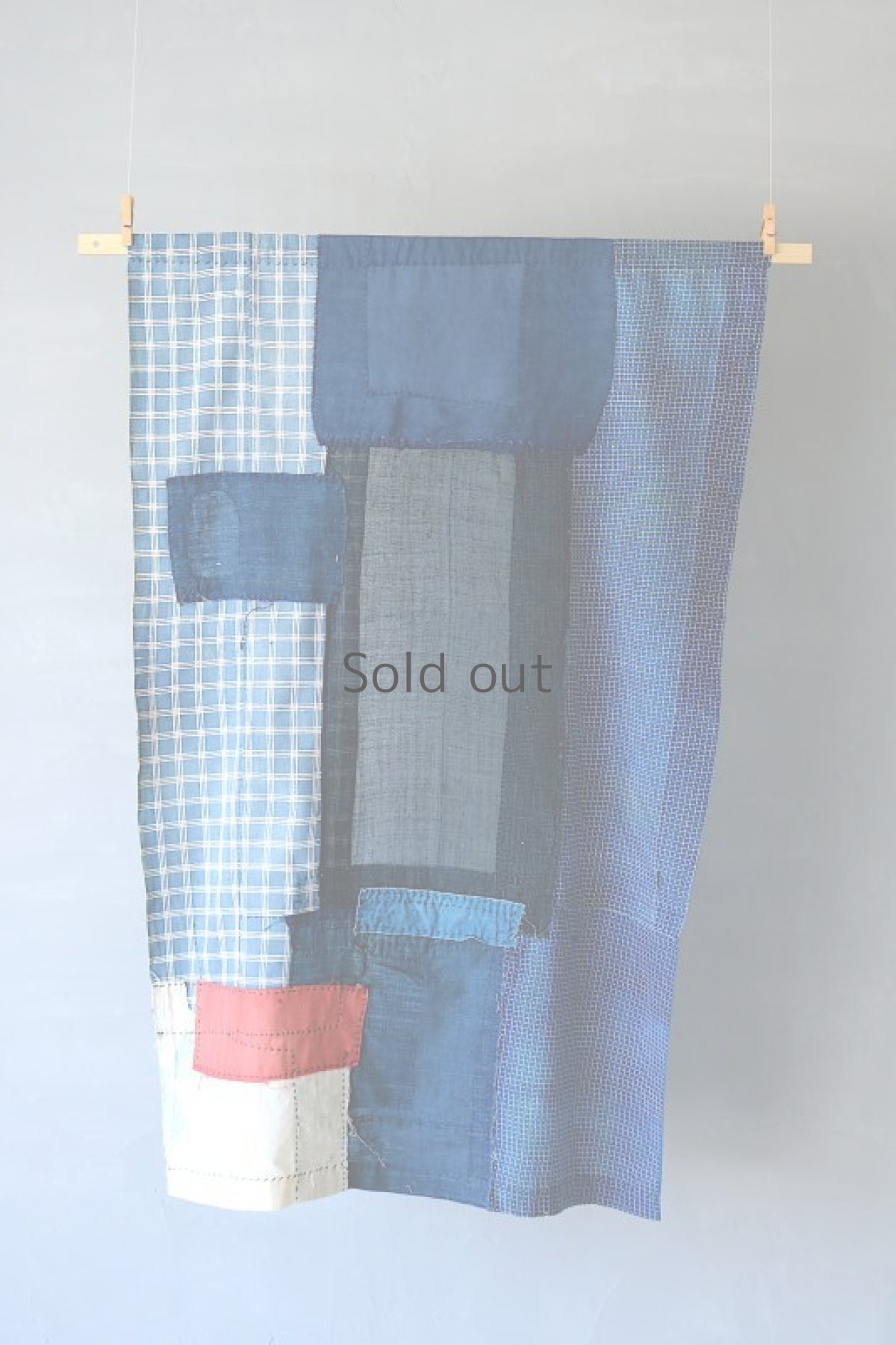 画像11: 【MITSUGU SASAKI】日本古布　パッチワーク壁掛け (11)