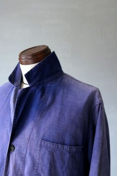 画像4: 【ベトナム】1960年代　色落ちした茄子紺のワークコート(ハノイ製) (4)