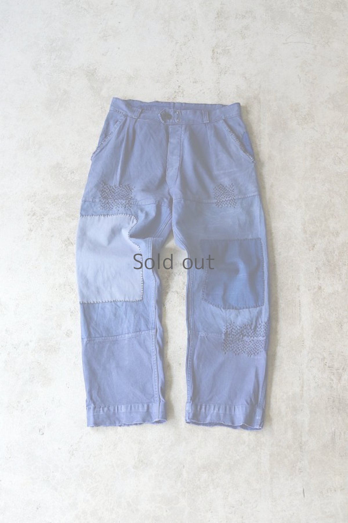 画像15: 【MITSUGU SASAKI】ビンテージ×リメイク　パッチワーク　ワークパンツ（KIDUR） (15)