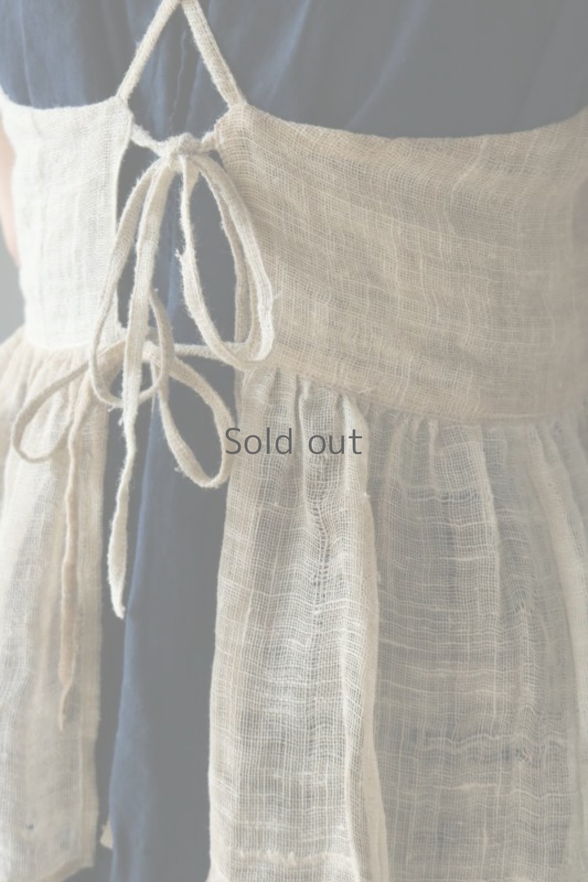 画像8: 【ササキチホ】蚊帳古布　キャミソール（生成り） (8)