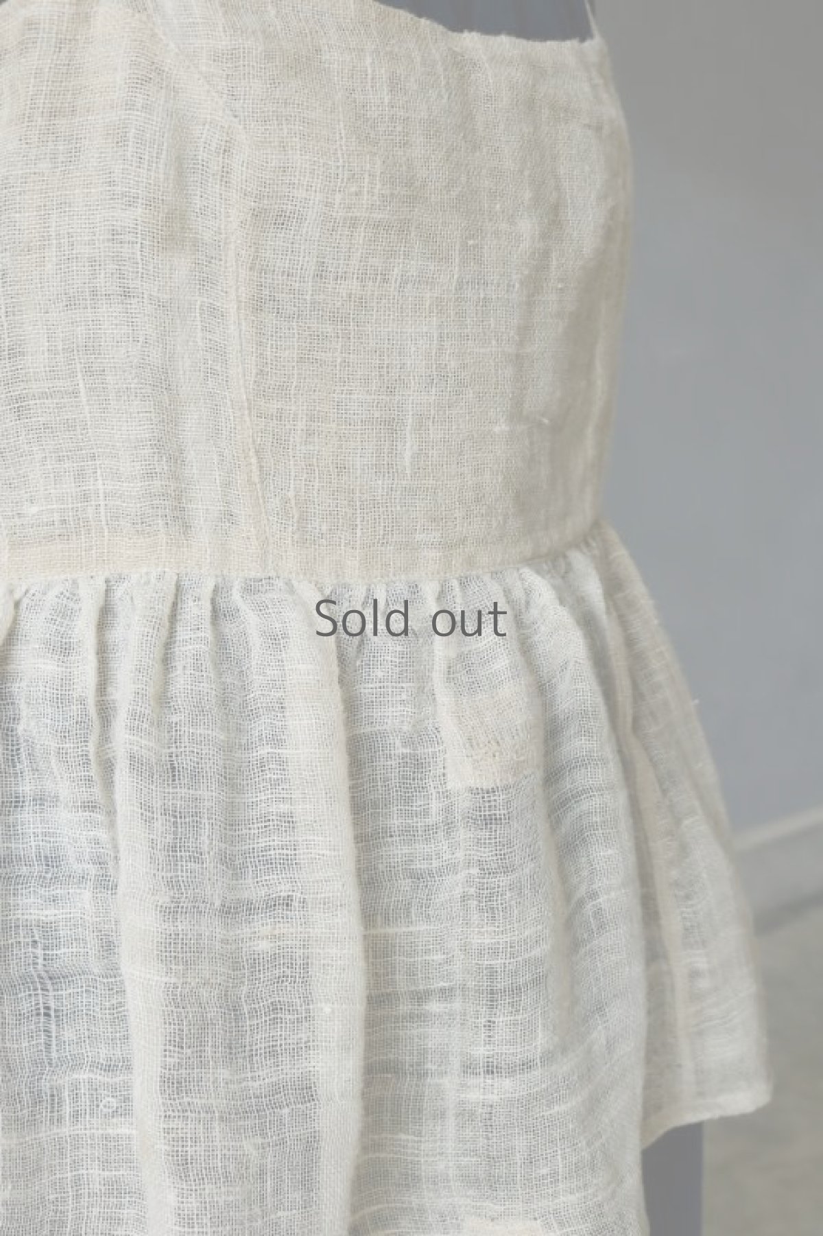 画像4: 【ササキチホ】蚊帳古布　キャミソール（生成り） (4)