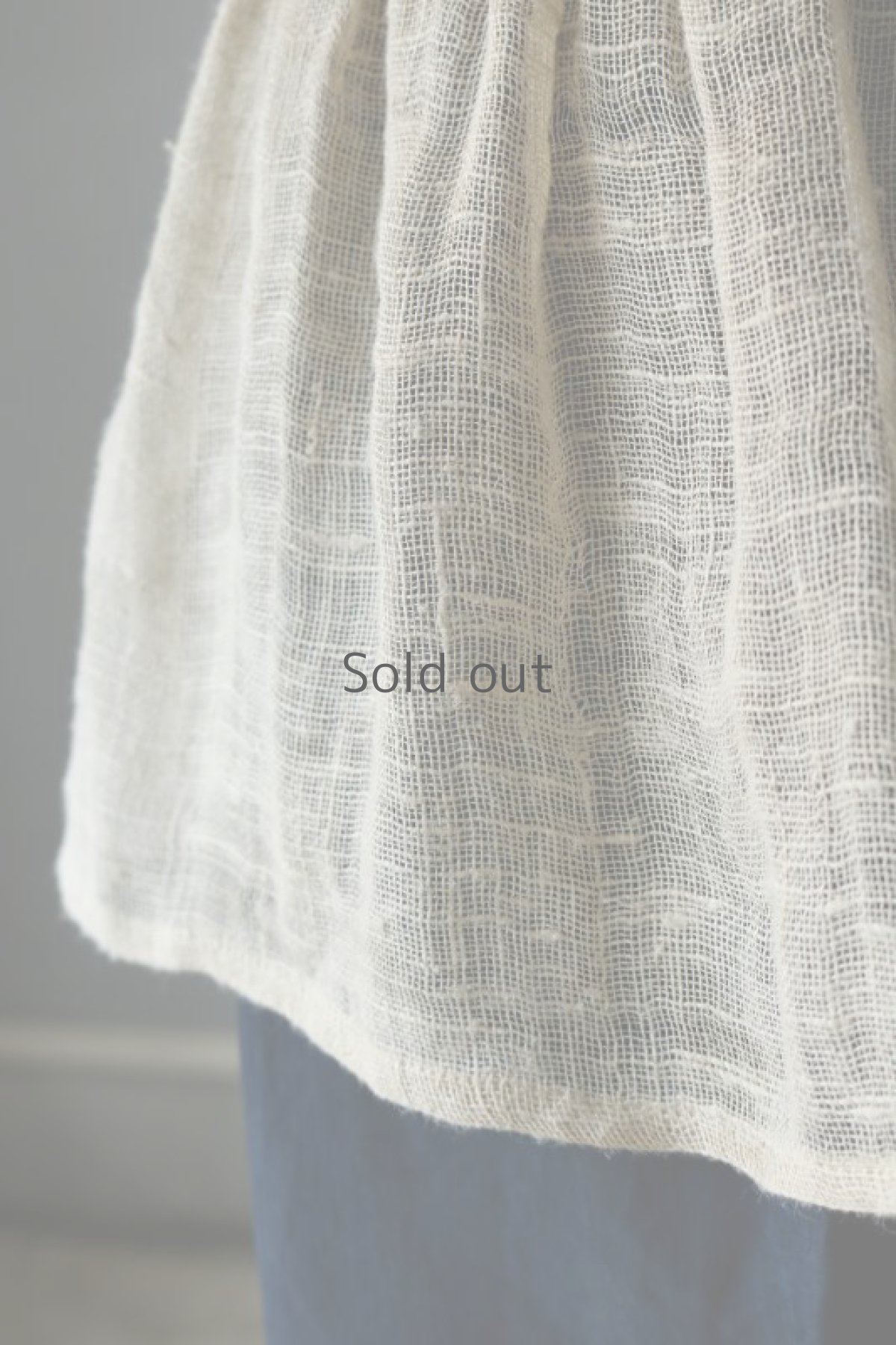 画像7: 【ササキチホ】蚊帳古布　キャミソール（生成り） (7)