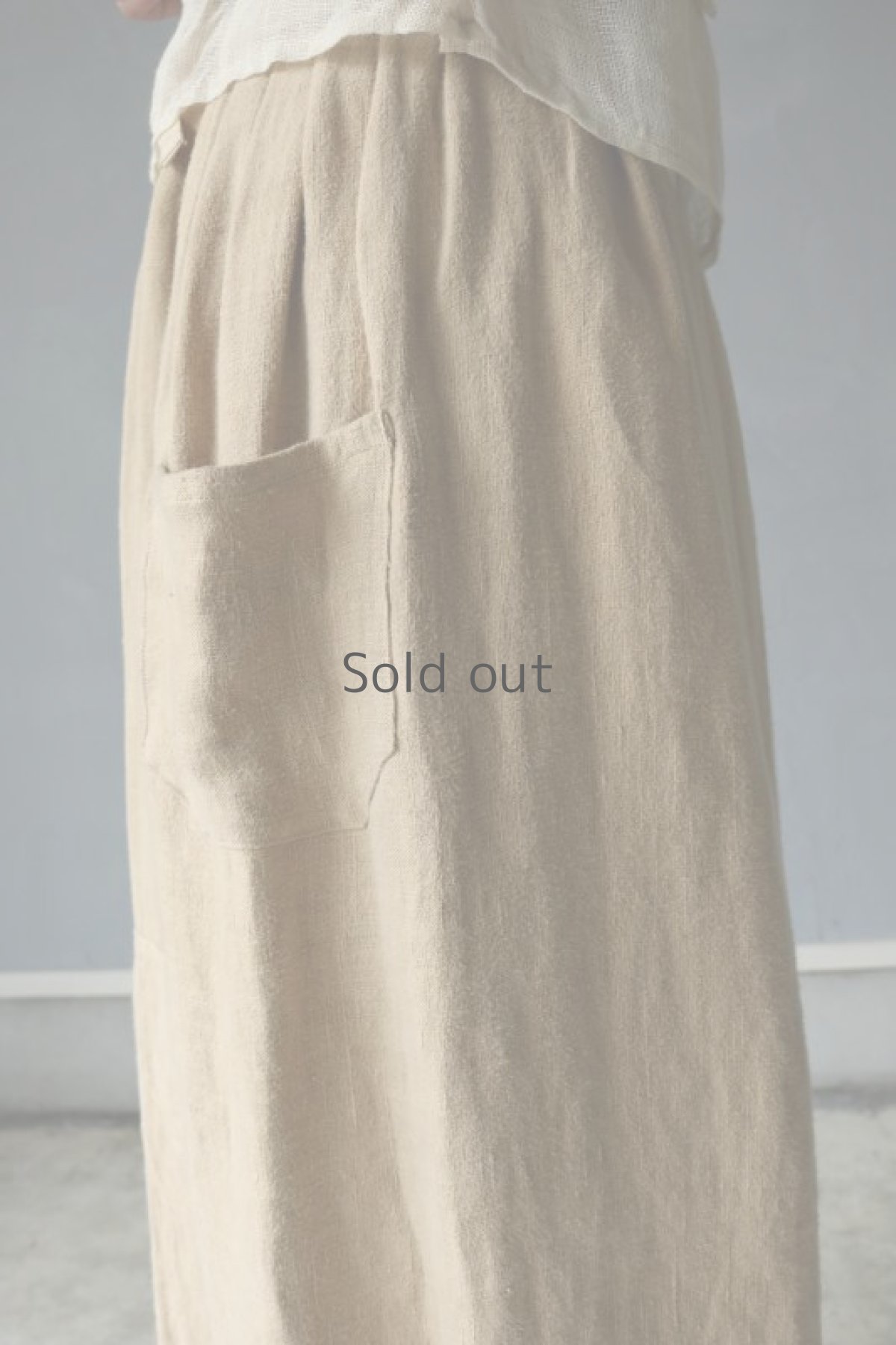 画像7: 【ササキチホ】アンティークリネン×染　パッチワークエプロン（ベージュ） (7)