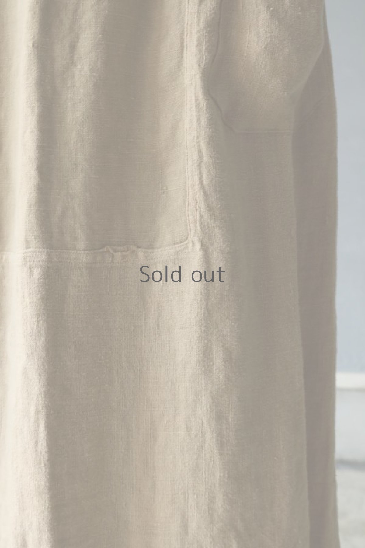 画像5: 【ササキチホ】アンティークリネン×染　パッチワークエプロン（ベージュ） (5)