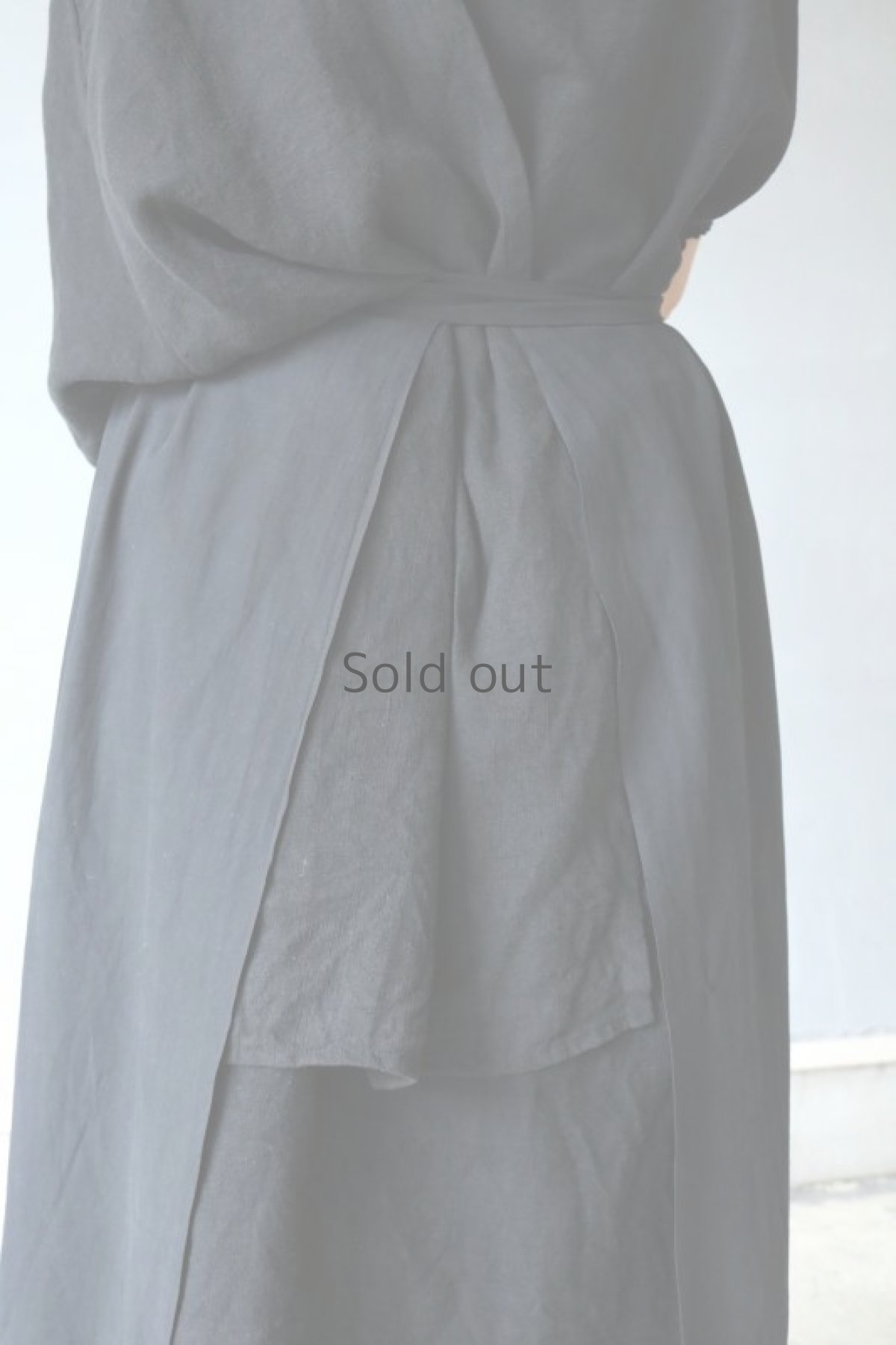 画像10: 【ササキチホ】アンティークレースコットン×染　ワークエプロン（黒/ポケット） (10)