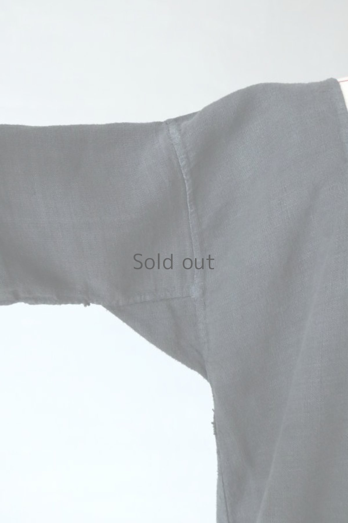 画像5: 【フランス】アンティークリネン×染　スクエアネック半袖ワンピース（ブラック） (5)