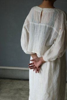 画像15: 【ササキチホ】麻古布　バルーン袖ブラウス＋巻きスカート (15)
