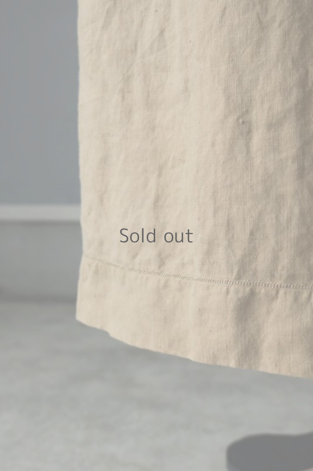 画像11: 【ササキチホ】アンティークリネン×染　レースワークエプロン（ベージュ） (11)