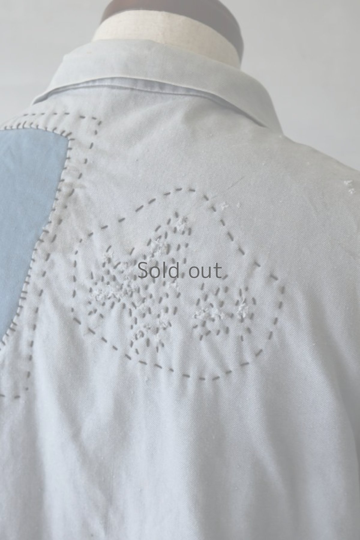 画像11: 【MITSUGU SASAKI】ビンテージリメイク　パッチワーク　ワークコート（グレー） (11)