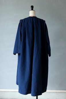 画像10: 【フランス】２０世紀中期の教会用ロングスモックドレス（後染め/紺色） (10)