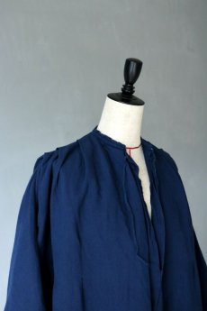 画像3: 【フランス】２０世紀中期の教会用ロングスモックドレス（後染め/紺色） (3)
