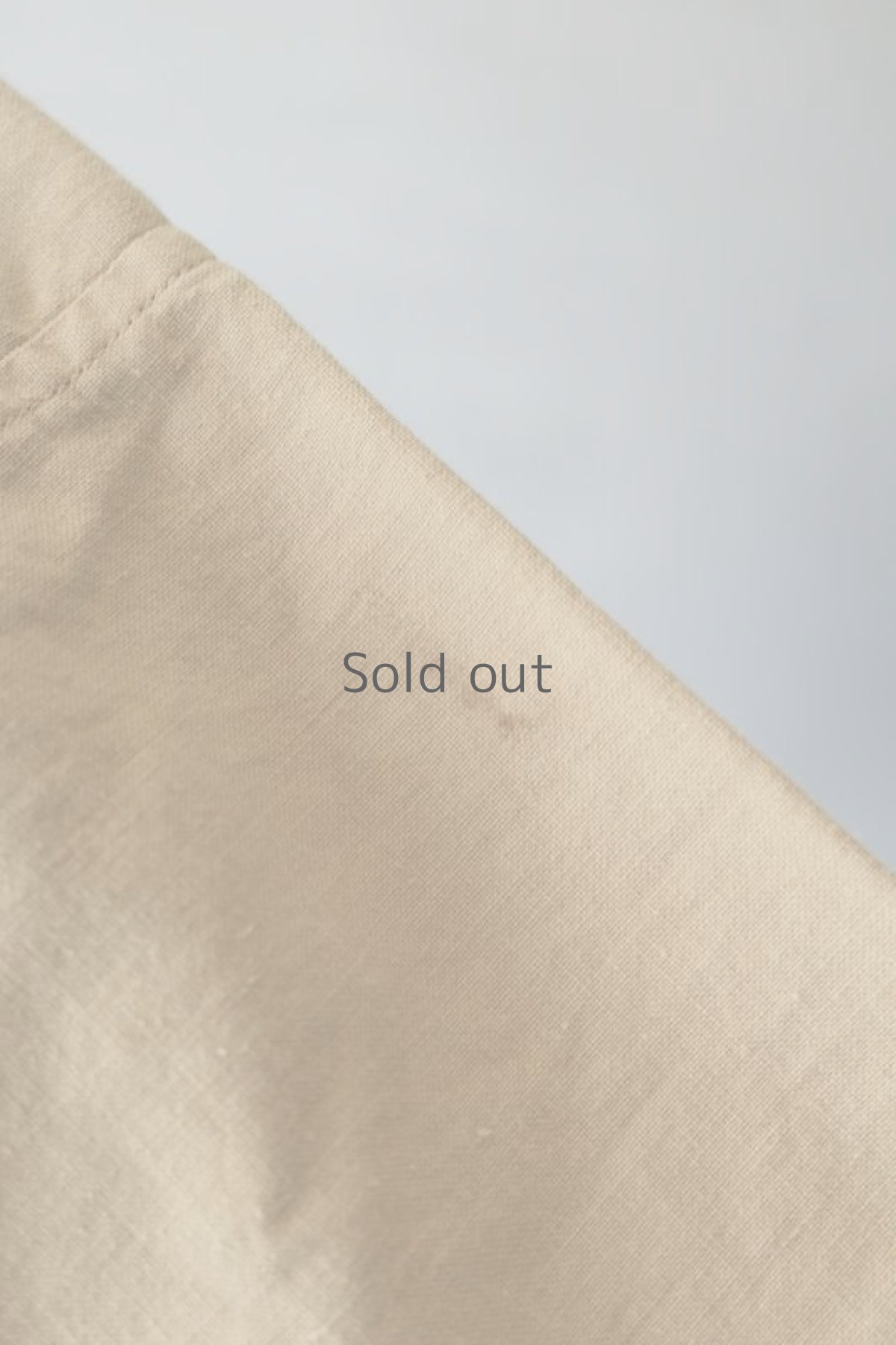 画像8: 【ドイツ】アンティークリネン×染　ヘンリーネック半袖ワンピース（ベージュ） (8)