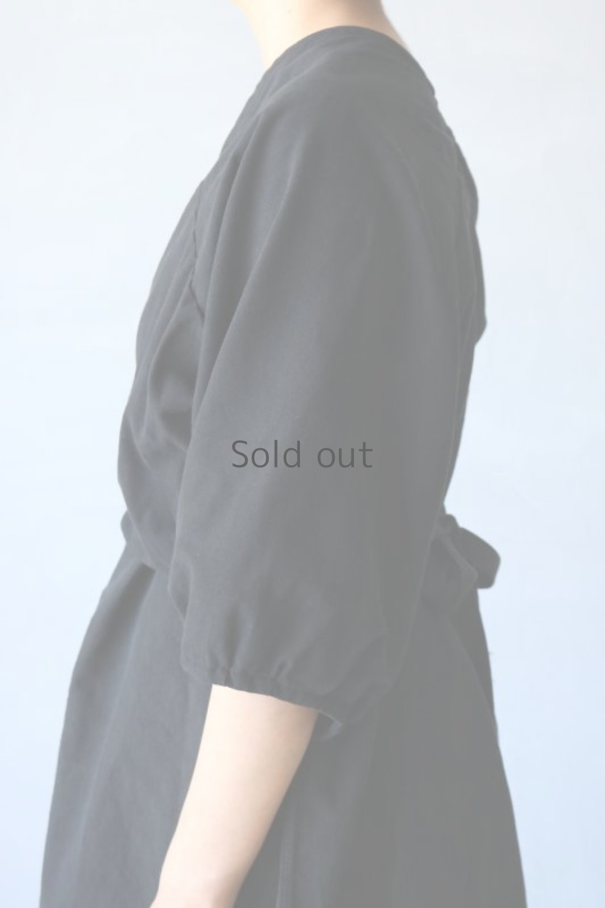 画像8: 【ササキチホ】アンティークコットン×染め アドスリーブス（5分袖 / 黒） (8)