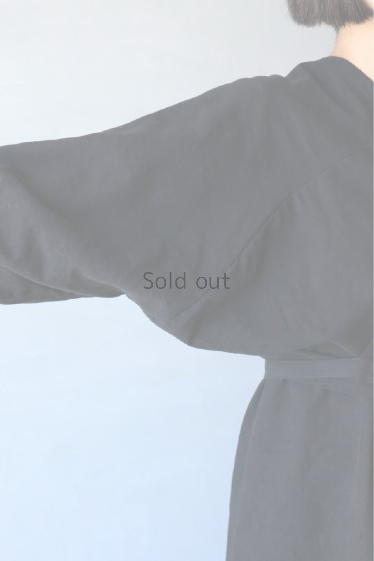 画像7: 【ササキチホ】アンティークコットン×染め アドスリーブス（5分袖 / 黒） (7)