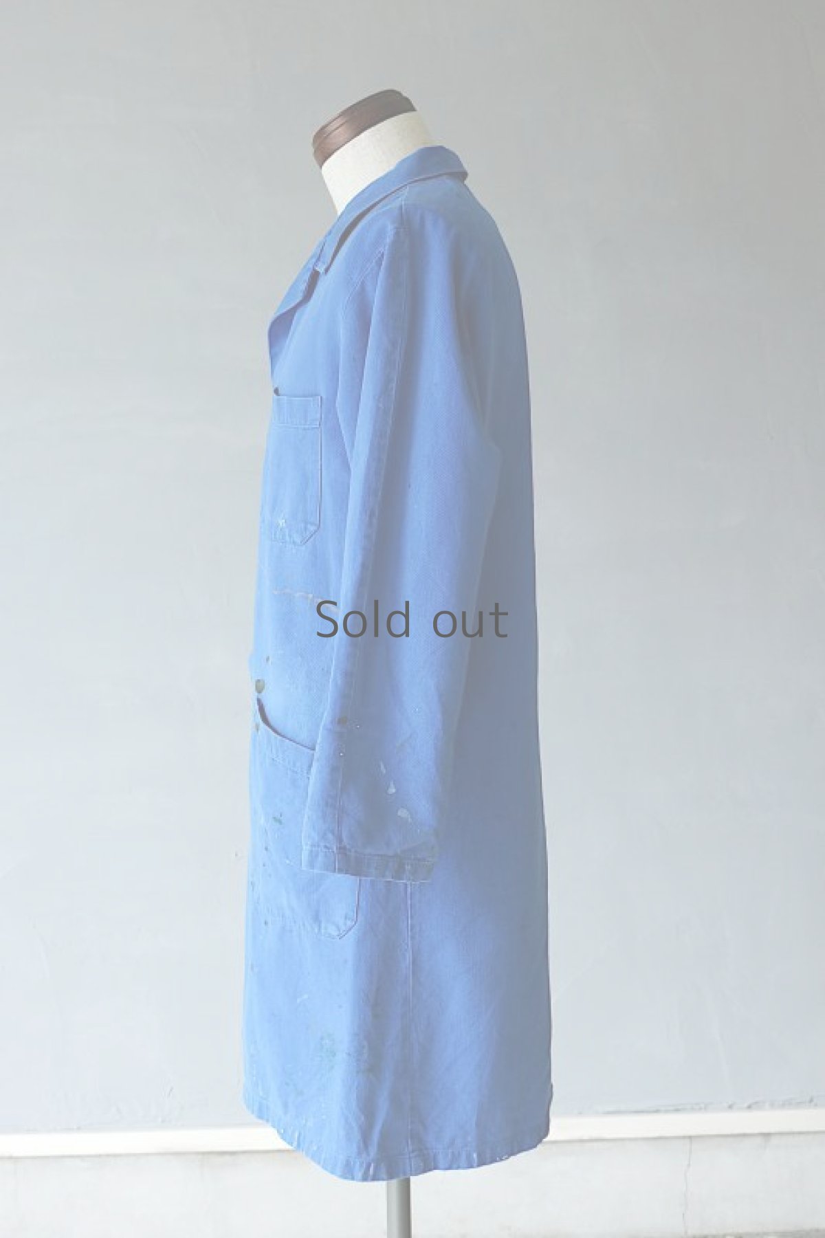 画像7: 【フランス】1960年代　ブルーワークコート(ペンキ汚れ) (7)