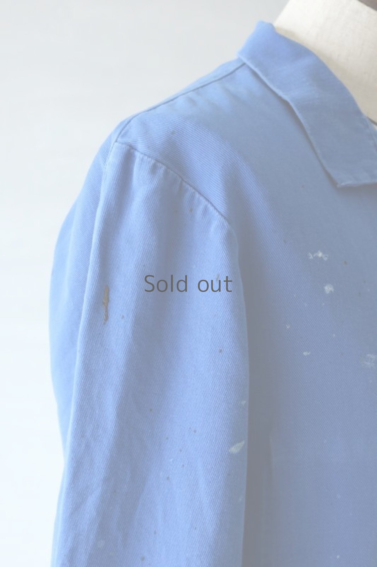 画像11: 【フランス】1960年代　ブルーワークコート(ペンキ汚れ) (11)