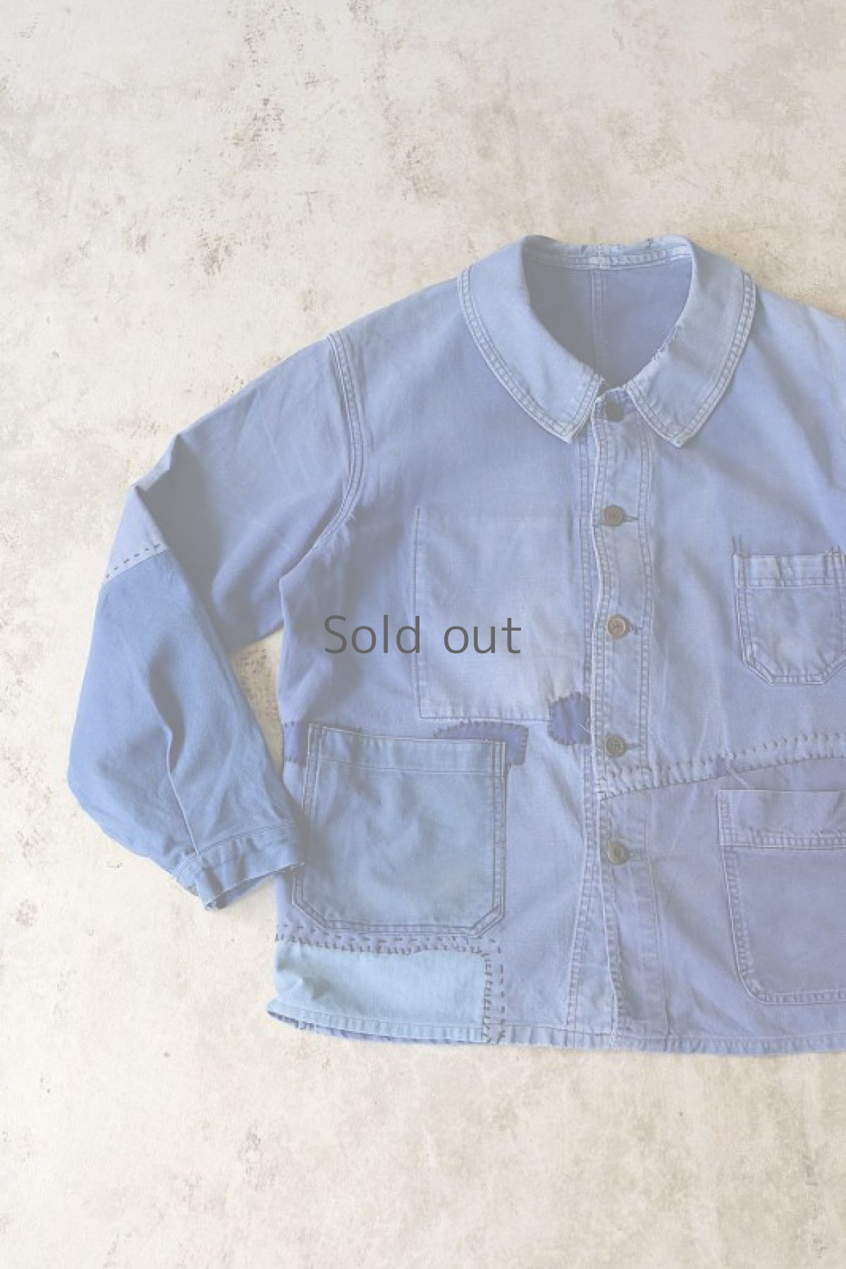 画像12: 【MITSUGU SASAKI】ビンテージリメイク　パッチワーク　ワークジャケット(大きめ) (12)