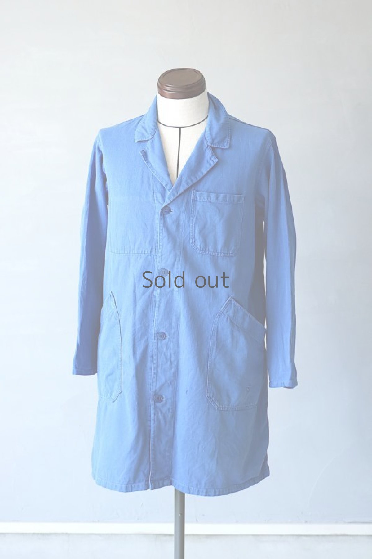 画像2: 【フランス】1960年代　ブルーワークコート (2)