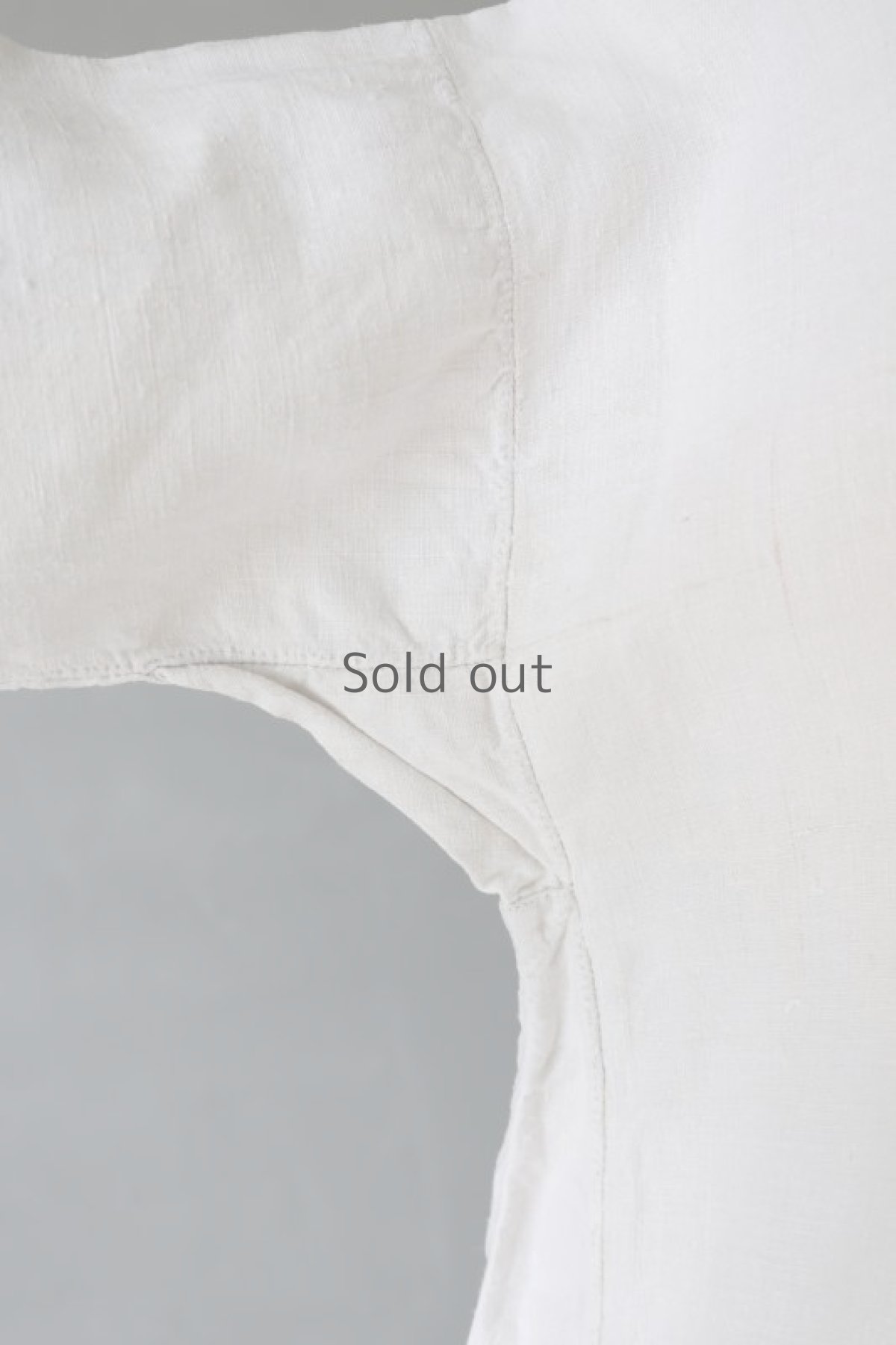 画像5: 【フランス】アンティークリネン ハーフスリーブ スクェアネックワンピース（イニシャルMA） (5)