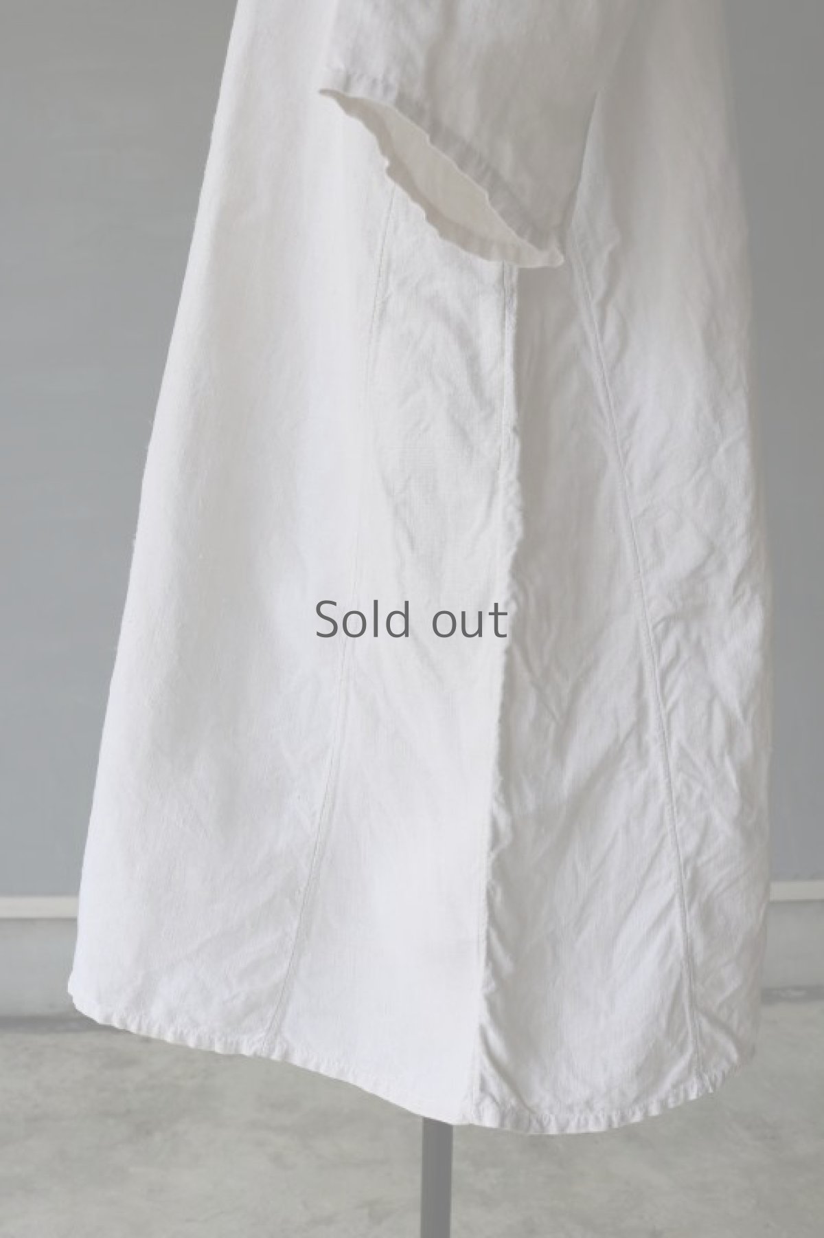 画像10: 【フランス】アンティークリネン ハーフスリーブ スクェアネックワンピース（イニシャルMA） (10)