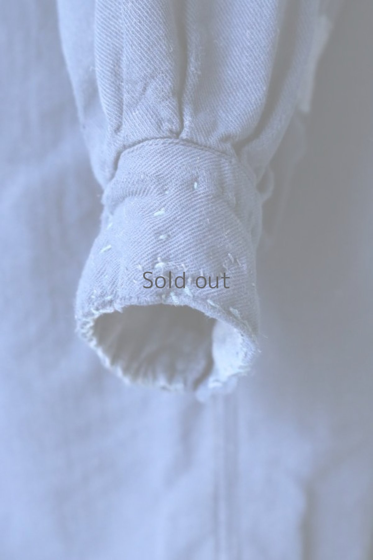 画像11: 【MITSUGU SASAKI】ビンテージ裏起毛コットン×染め×古布　パッチワークスモックシャツ （紺染め） (11)