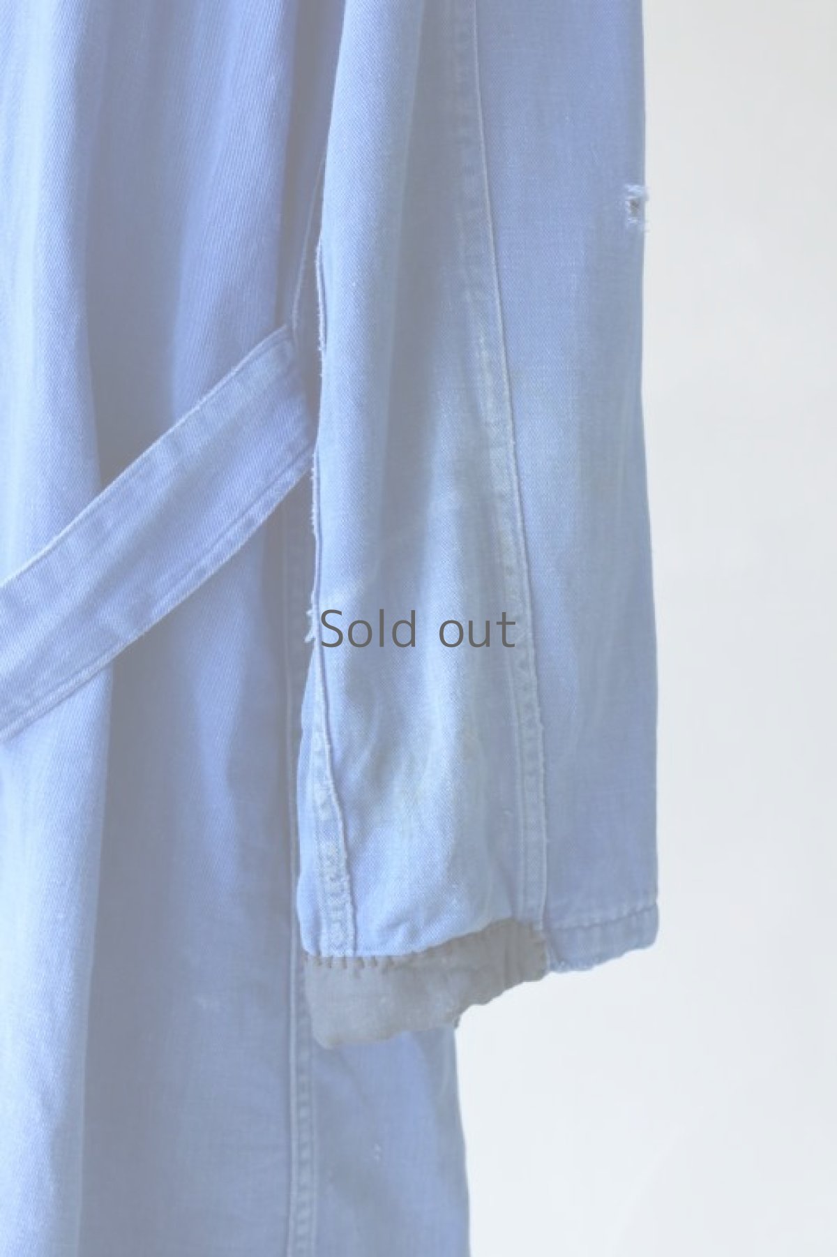 画像10: 【MITSUGU SASAKI】ビンテージリメイク　パッチワーク　ワークコート（ブルー） (10)