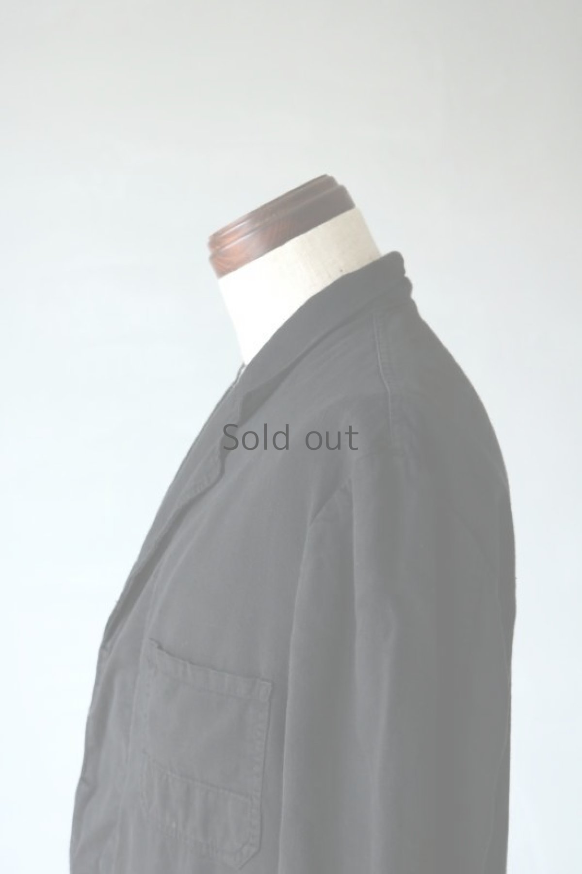 画像9: 【ドイツ】1960年代　後染め　ワークコート(チェンジボタン/黒) (9)