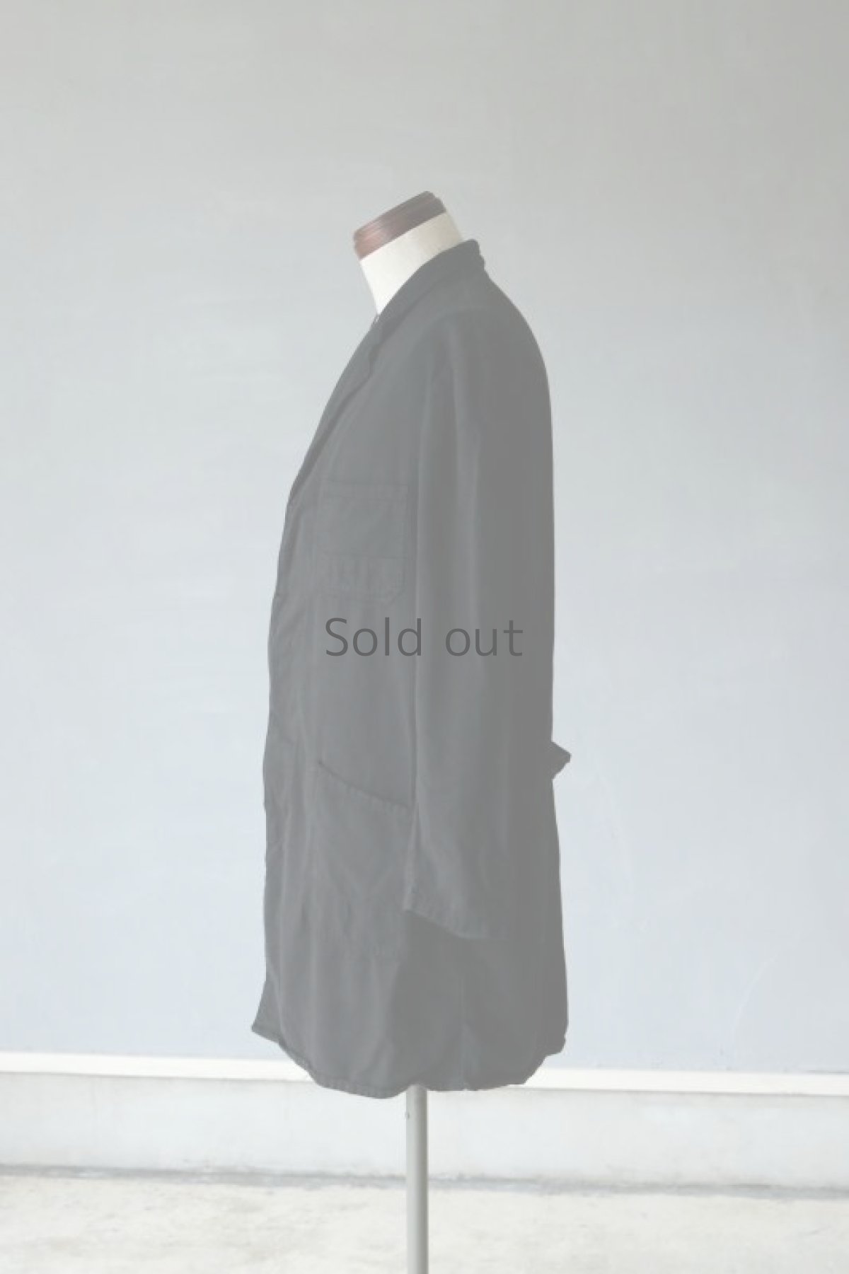 画像8: 【ドイツ】1960年代　後染め　ワークコート(チェンジボタン/黒) (8)