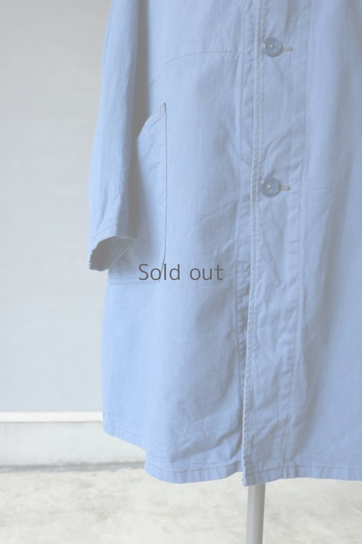 画像4: 【ドイツ】1960年代　ブルーグレー　ワークコート(チェンジボタン/Kempel) (4)