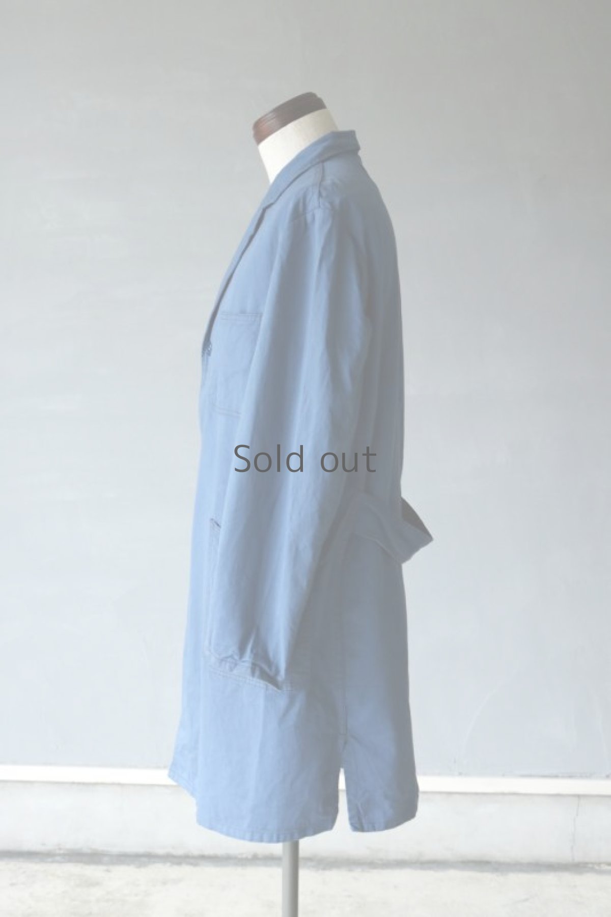 画像6: 【ドイツ】1960年代　ブルーグレー　ワークコート(チェンジボタン/Kempel) (6)