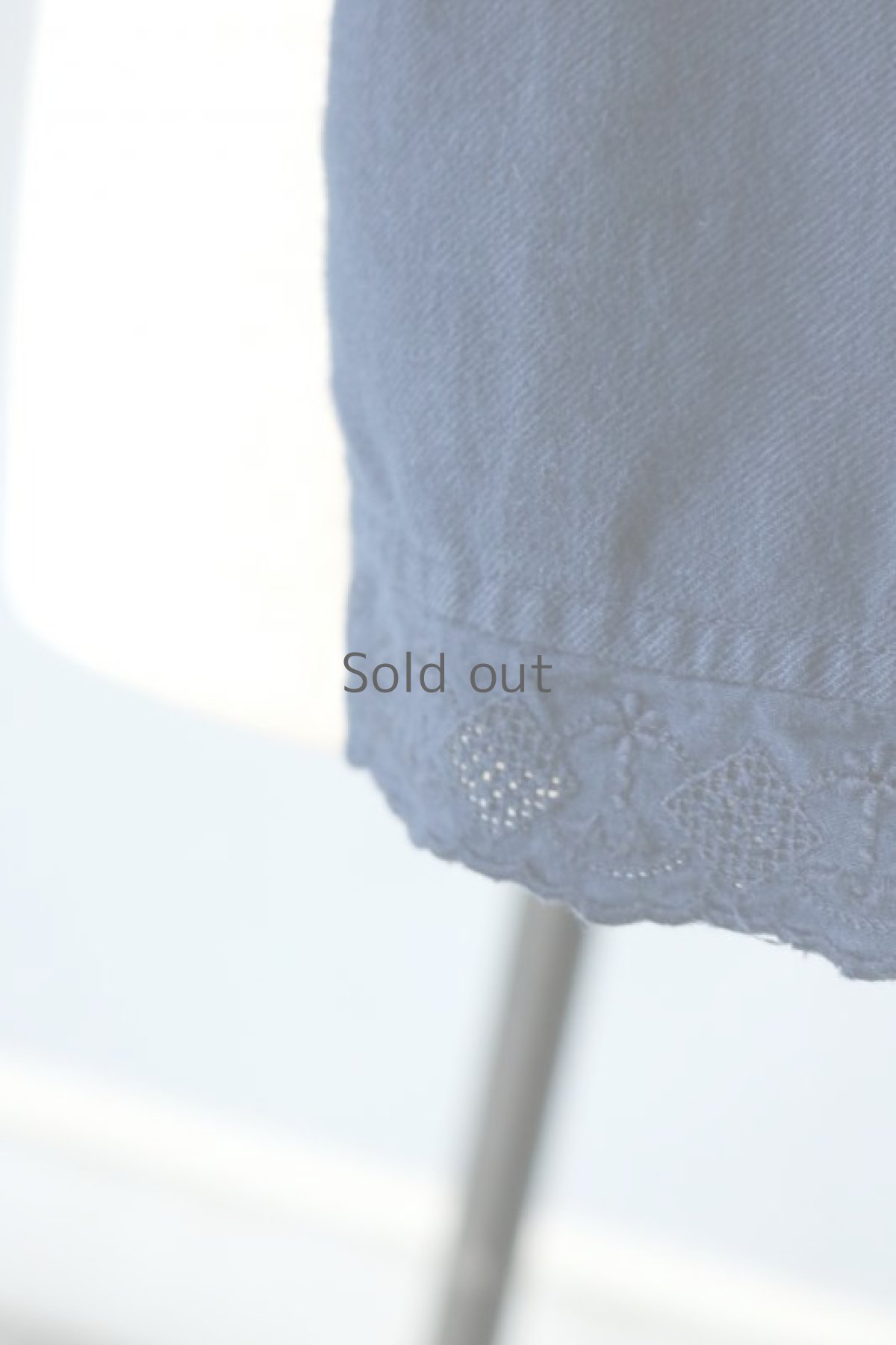 画像7: 【フランス】アンティークコットン×染め　裏起毛クラシックブラウス(紺) (7)